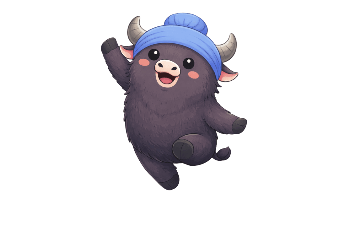 Giani mascot holding the daily card